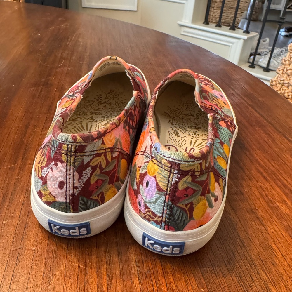 Keds Rifle Paper Co Double Decker Floral Slip-On Sneakers - size 8.5 - Picture 6 of 10